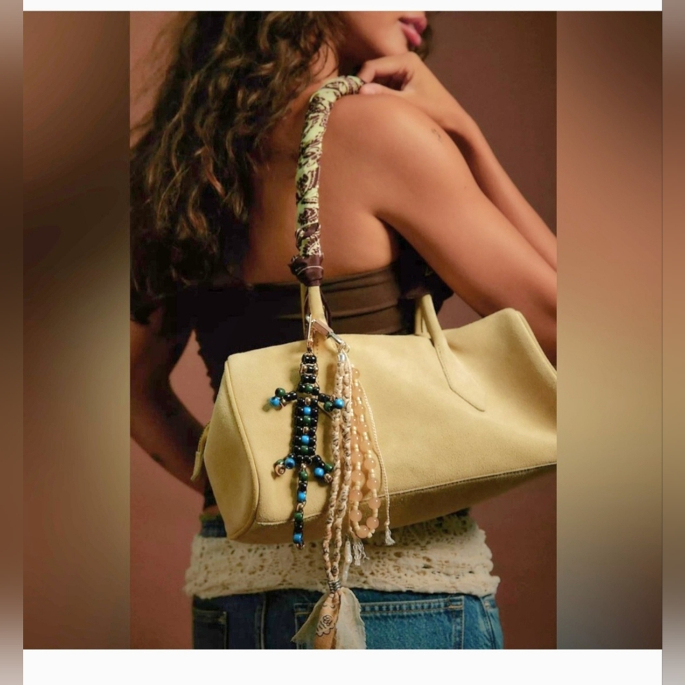 NWT Free People Beaded Lizard Bag Charm